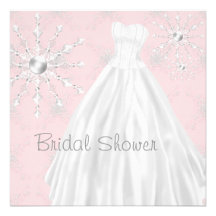 Invitaciones nupciales blancas rosadas de la ducha comunicados personales 