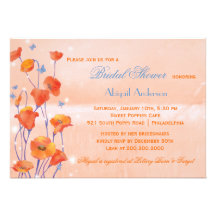 Invitaciones nupciales coloreadas salmones rojos d comunicados personales 