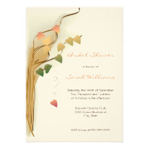 Invitaciones nupciales de la ducha de la caída invitación