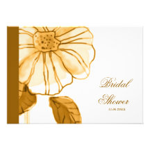 Invitaciones nupciales de la ducha de la flor amar comunicados