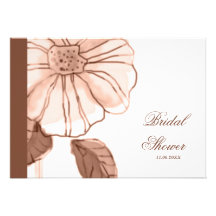 Invitaciones nupciales de la ducha de la flor de B Comunicado Personal