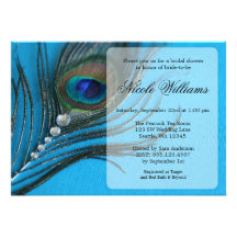 Invitaciones nupciales de la ducha de la pluma del anuncio