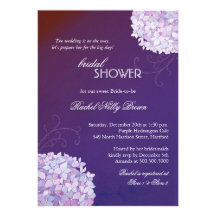 Invitaciones nupciales de la ducha del ciruelo ele comunicados personalizados