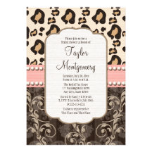 Invitaciones nupciales de la ducha del estampado l anuncios  