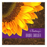 Invitaciones nupciales de la ducha del girasol púr invitaciones personalizada