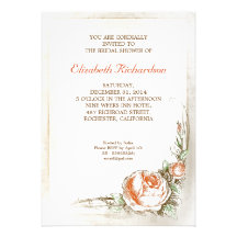 invitaciones nupciales elegantes de la ducha de lo invitación