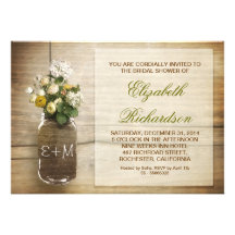invitaciones nupciales rústicas de la ducha del ta invitacion personalizada