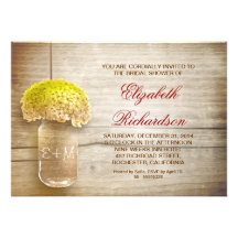 invitaciones nupciales rústicas de la ducha del ta invitaciones personalizada