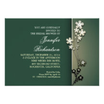 invitaciones nupciales verdes elegantes de la duch anuncio