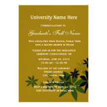Invitaciones para la ceremonia de graduación (conv comunicado personal  