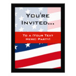 Invitaciones patrióticas del fiesta de la bandera  invitaciones personalizada