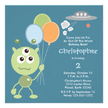 Invitaciones personalizadas del cumpleaños del ext