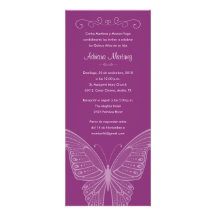 Invitaciones púrpuras violetas de Quinceanera de l Invitación