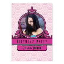 Invitaciones rococóes SWEETSIXTEEN del ~ del PARTE Anuncio
