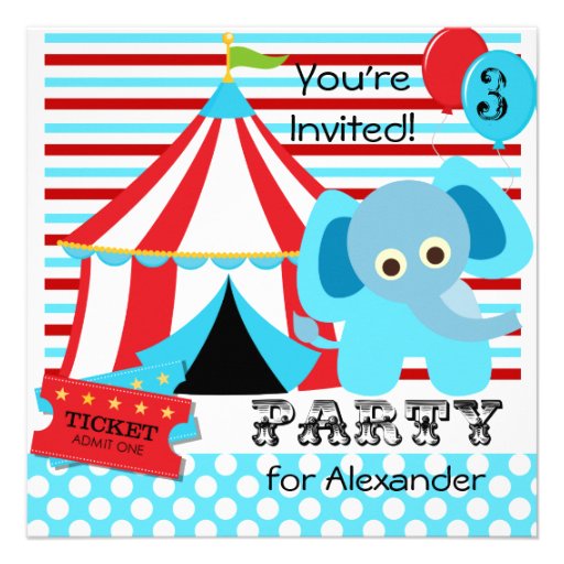 Invitaciones rojas, blancas, y azules del cumpleañ invitacion personalizada