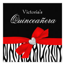Invitaciones rojas de Quinceanera del diamante del Invitación Personalizada