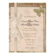 Invitaciones románticas y del vintage del estilo d comunicado