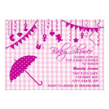 Invitaciones rosadas de la fiesta de bienvenida al anuncios personalizados
