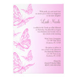 Invitaciones rosadas de Mitzvah del palo de la mar Comunicado