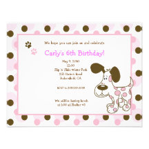 Invitaciones ROSADAS del cumpleaños del chica del  Invitaciones Personalizada