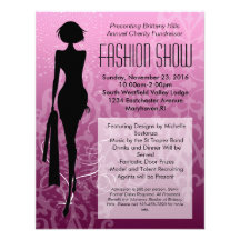 Invitaciones rosadas del desfile de moda de la sil invitaciones personales 