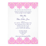 Invitaciones rosadas y anaranjadas de moda del bod invitación personalizada