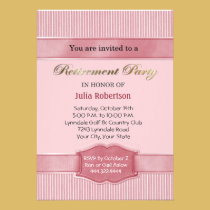 Invitaciones rosas claras del fiesta de retiro de  invitaciones