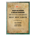 Invitaciones rústicas del boda de la bicicleta del invitacion personalizada