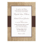 Invitaciones rústicas formales del boda de Brown d Comunicados Personalizados