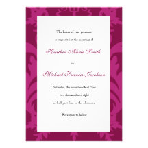 Invitaciones simples del boda de Borgoña del damas Invitación Personalizada