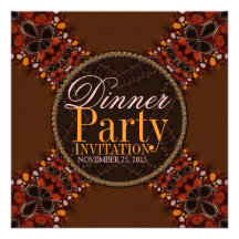 Invitaciones tribales del fiesta de cena de Kross  Anuncios