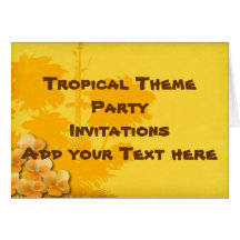 Invitaciones tropicales de la fiesta de cumpleaños felicitaciones