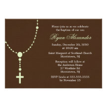 Invitaciones verdes del rosario anuncio