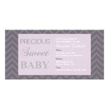 Invitar-lila preciosa de la fiesta de bienvenida a tarjetas con fotos personalizadas