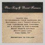 Invitati que se casa negro del dólar de bronce y b invitaciones
