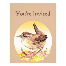 Invite a la fiesta de cumpleaños del pájaro del Wr Invitación Personalizada