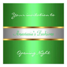 Invite al verde de la noche de la inauguración anuncio