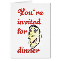 invited Dinner Vampir vampire Karten