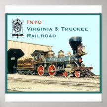 Inyo- Virginia e impresión del ferrocarril de Truc Poster