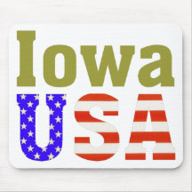 ¡Iowa los E.E.U.U.! Alfombrillas De Raton