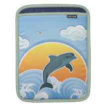 iPad lindo Slevee del delfín de Anventure del océa Funda Para iPads