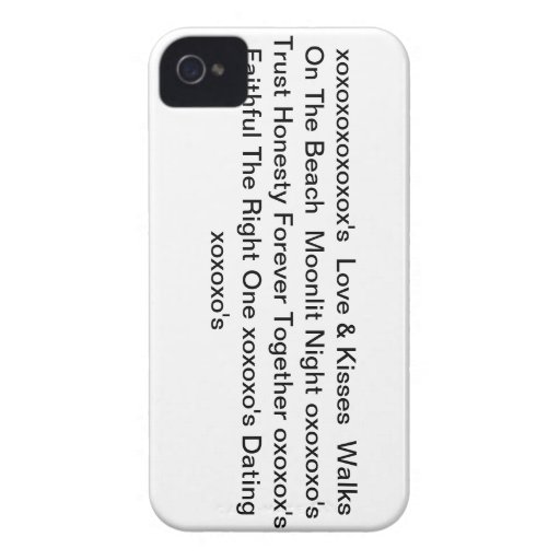 iphone4case con" amor y besos y xoxoxo " iPhone 4 Case-Mate protector