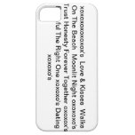 iphone4case con" amor y besos y xoxoxo " iPhone 5 cárcasas