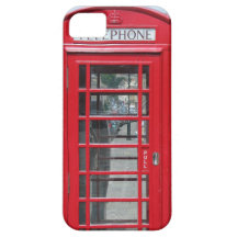 iPhone 5: Foto roja clásica de la cabina de teléfo iPhone 5 Case-Mate Cárcasas