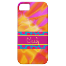 iPhone amarillo rosado femenino ardiente del extra iPhone 5 Fundas