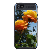 iPhone anaranjado del jardín de flores del rosa am iPhone 5 Carcasas