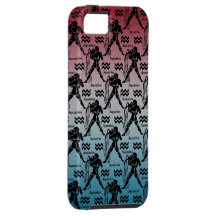 iPhone azul blanco rojo patriótico 5 del acuario iPhone 5 Case-Mate Cárcasa