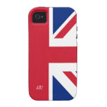 iPhone británico patriótico 4/4S de Union Jack iPhone 4 Fundas