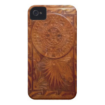 Iphone de cuero equipado maya del estilo Case-Mate iPhone 4 cárcasa
