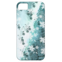 iPhone de la casamata 5 florales azules claros azu iPhone 5 Case-Mate Fundas